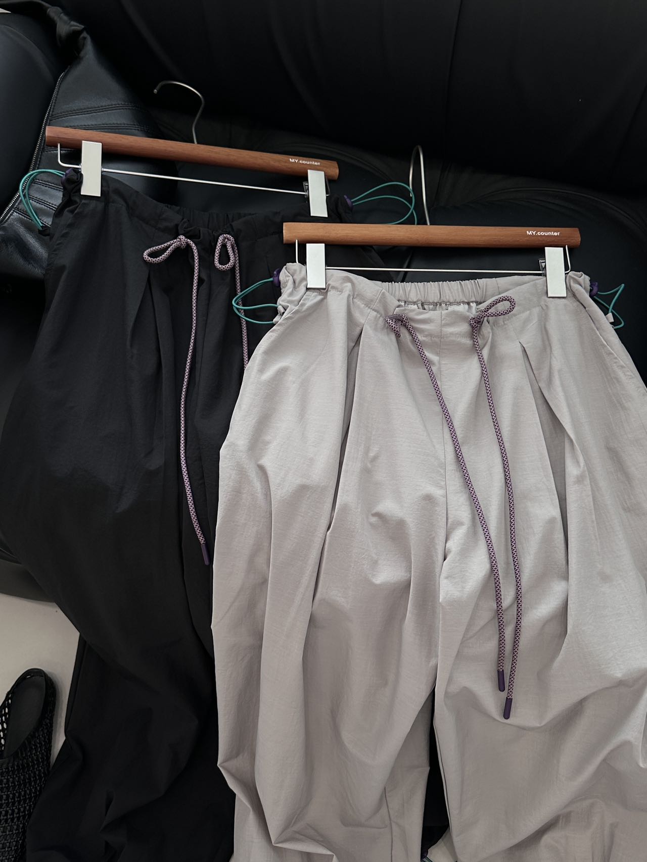 朵儿定制 【丛林】简约彩绳机能风松紧抽绳工装裤 IT54