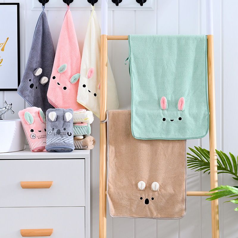 卡通75*35cm加大吸水珊瑚绒毛巾