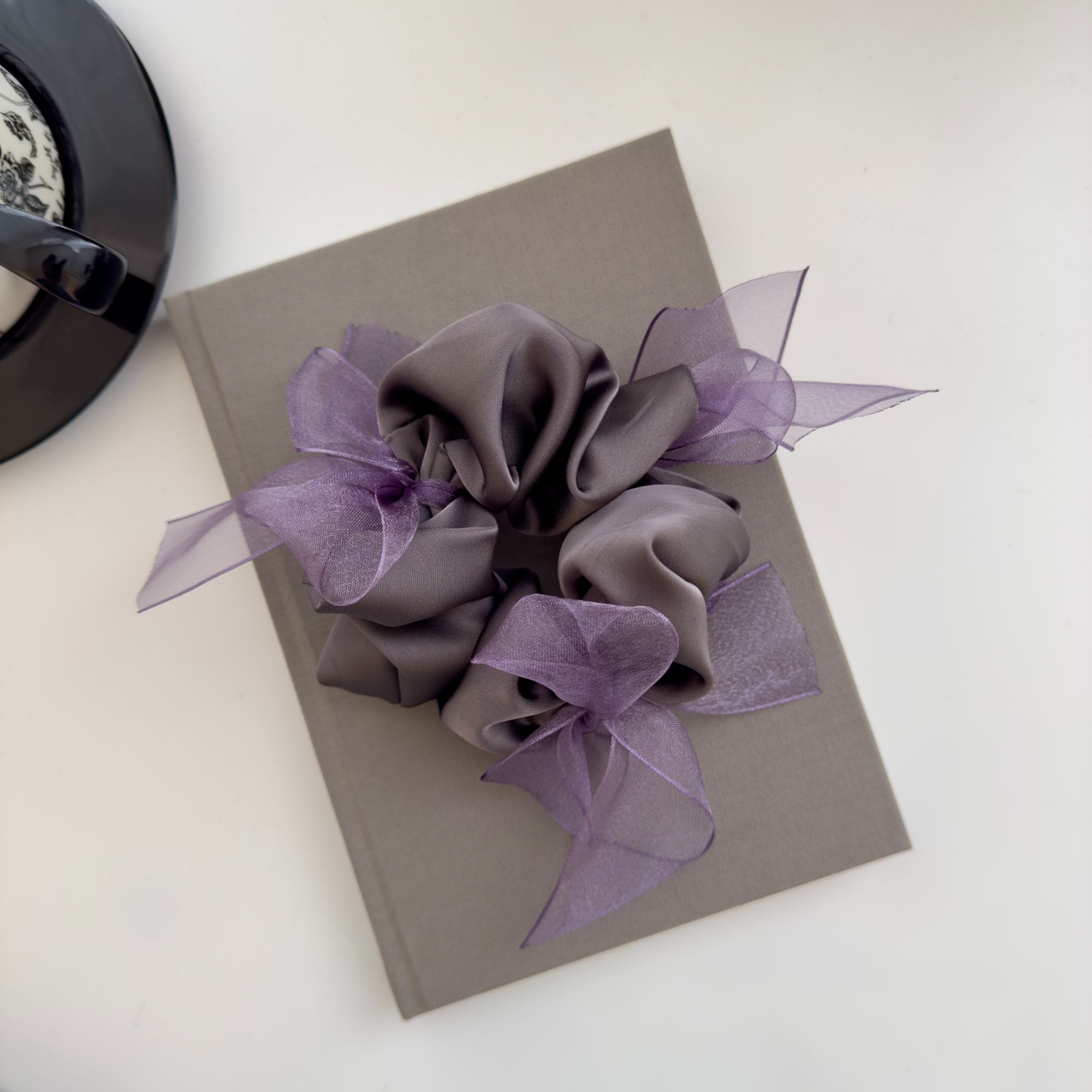 许妍同款蝴蝶结缎面发圈