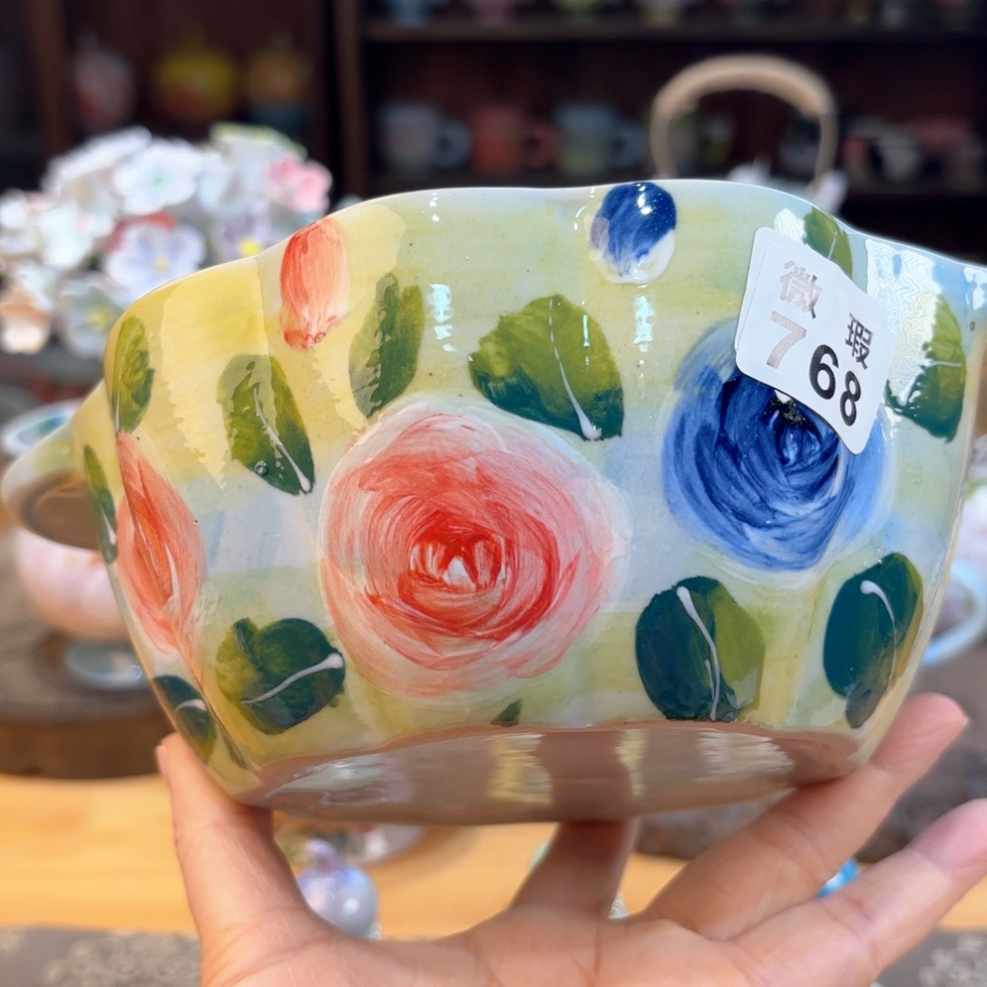 景德镇手绘高温釉下彩陶瓷茶具