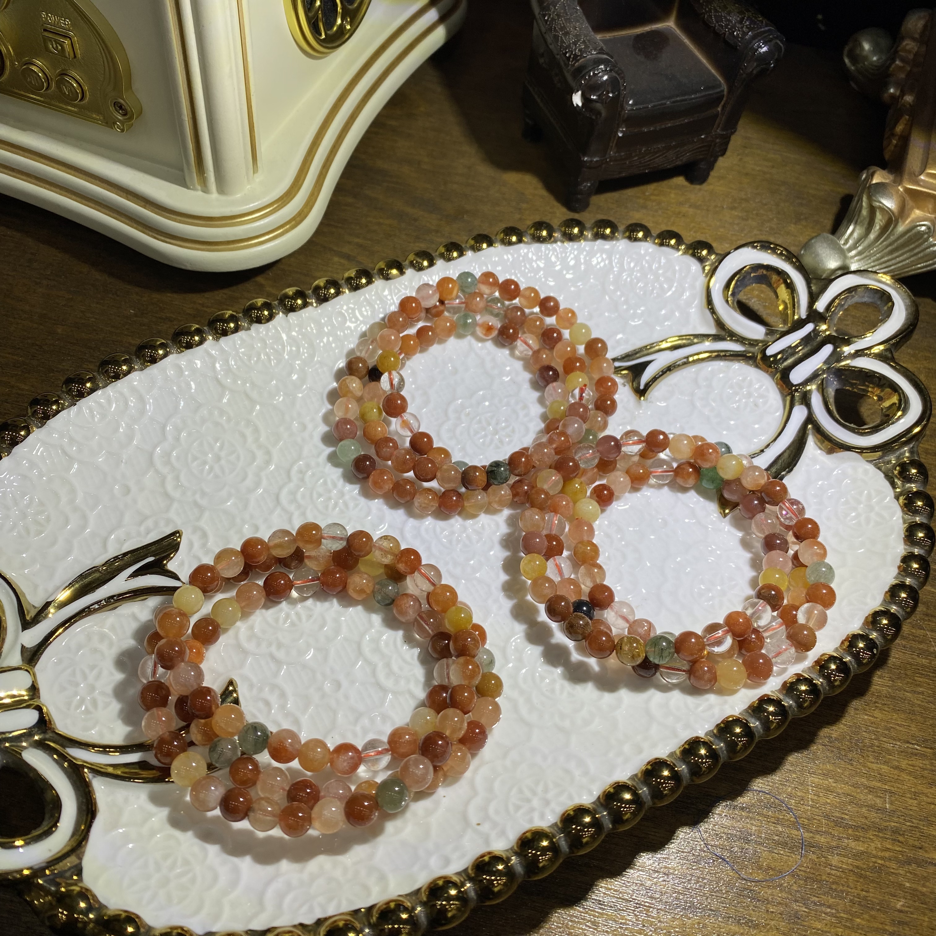 D701-天然老矿料福禄寿水晶手串多圈-多样性发其一