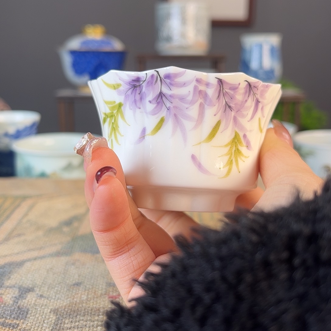 杯景德柴烧茶杯多人