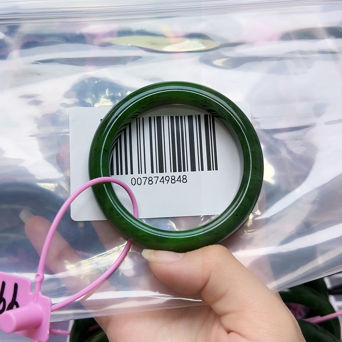 和田玉（碧玉）手镯未镶嵌59-60