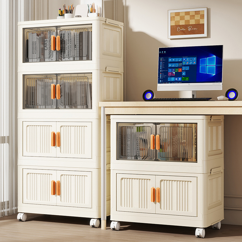 【拍三发四】面宽50cm双开门家用收纳柜免安装储物柜