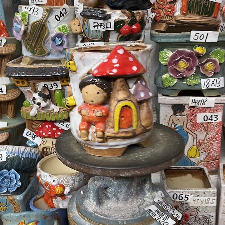 粗陶材质多肉花盆