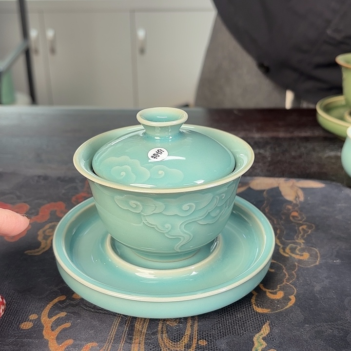 龙泉云间青瓷小米茶器