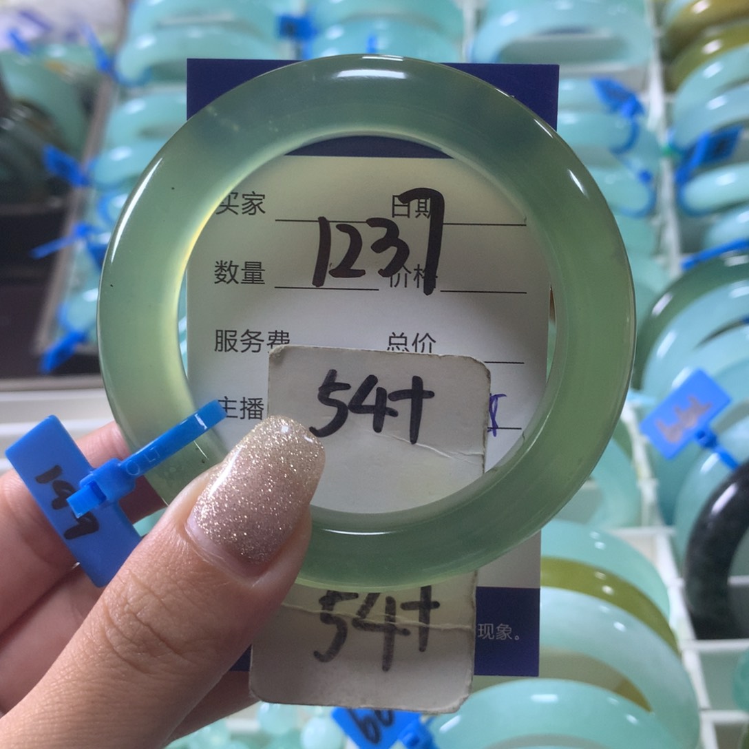 蛇纹石玉未镶嵌手镯1237