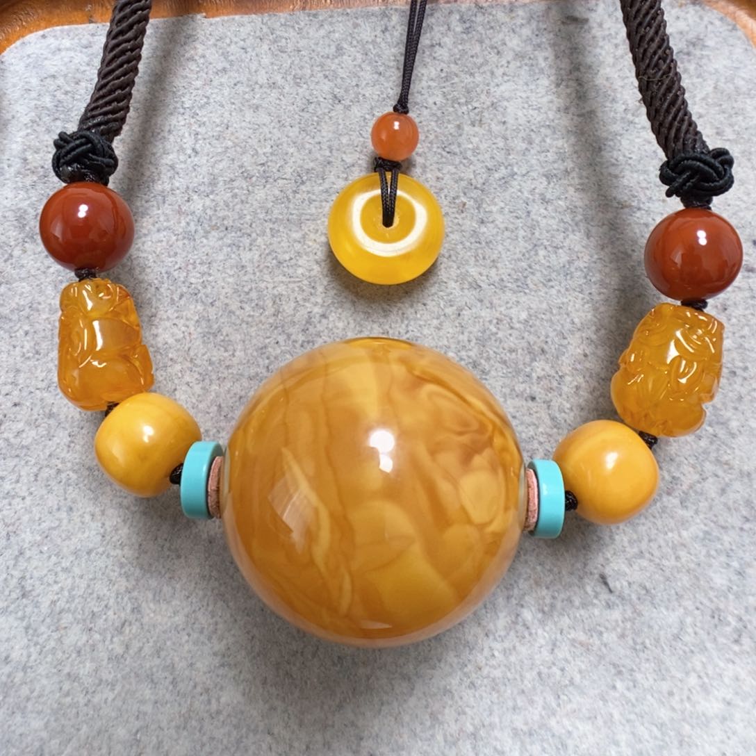 蜜蜡项链未镶嵌蜜蜡锁骨