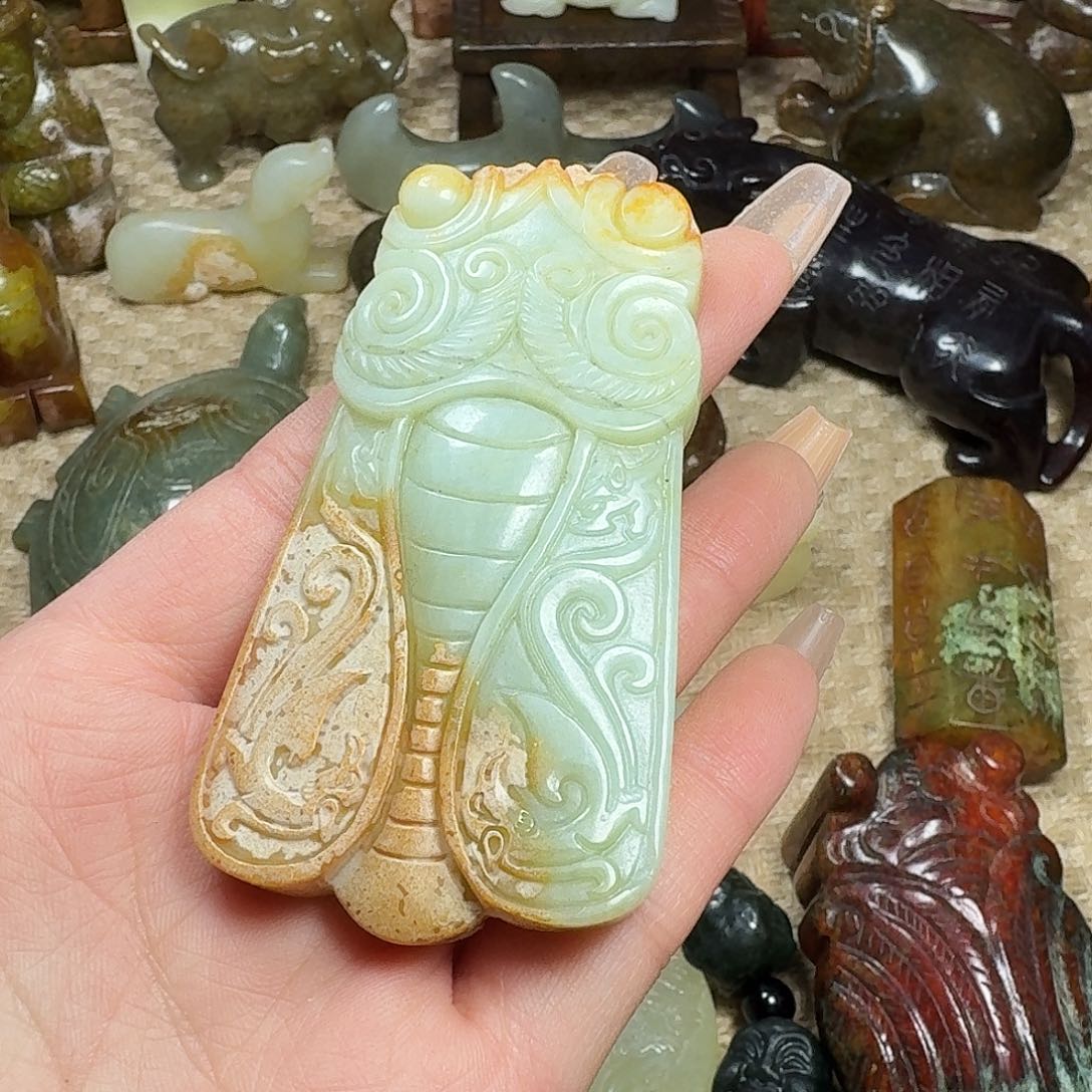 白玉菩提吊坠挂件