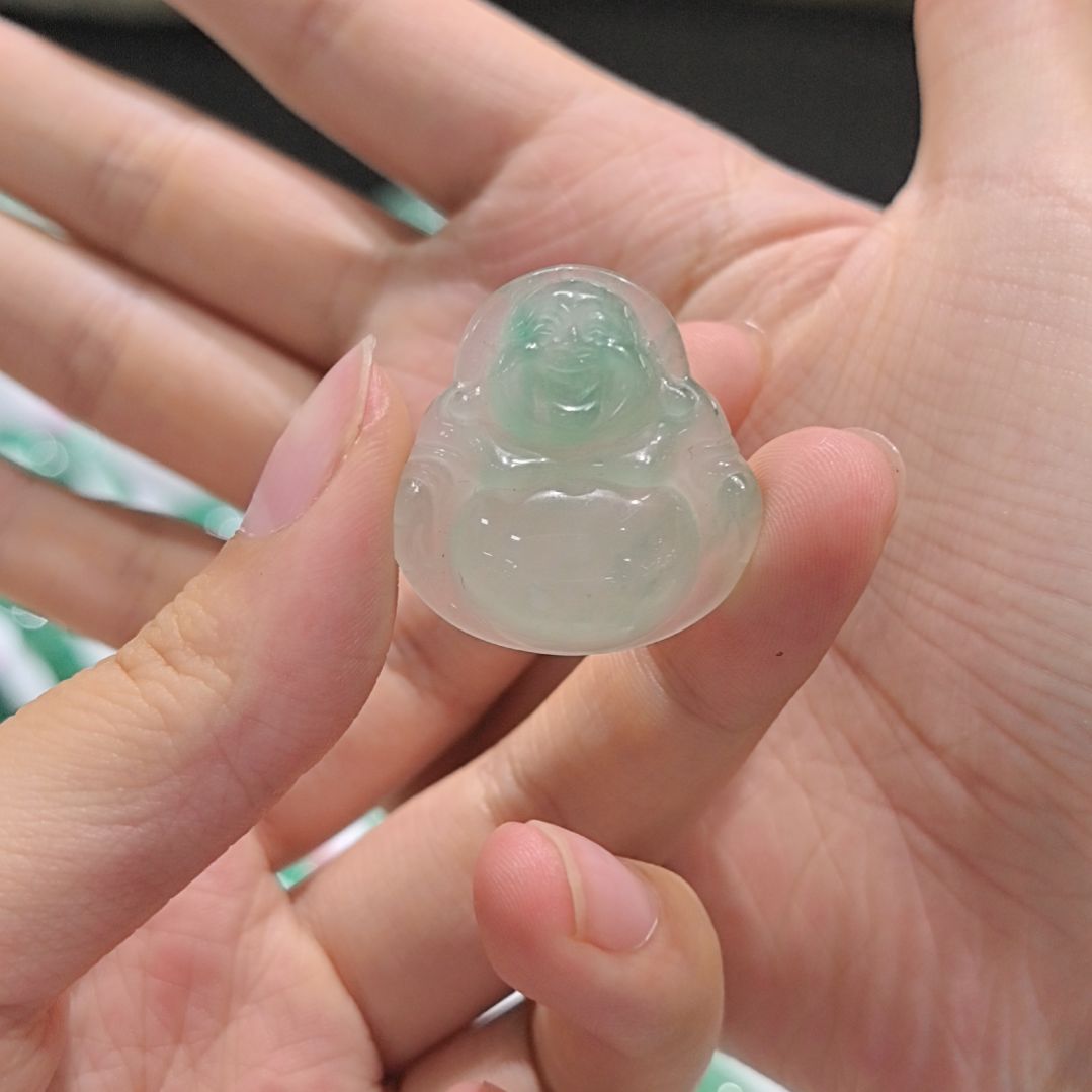 石英质玉（非洲翠）未镶嵌吊坠(不含链)