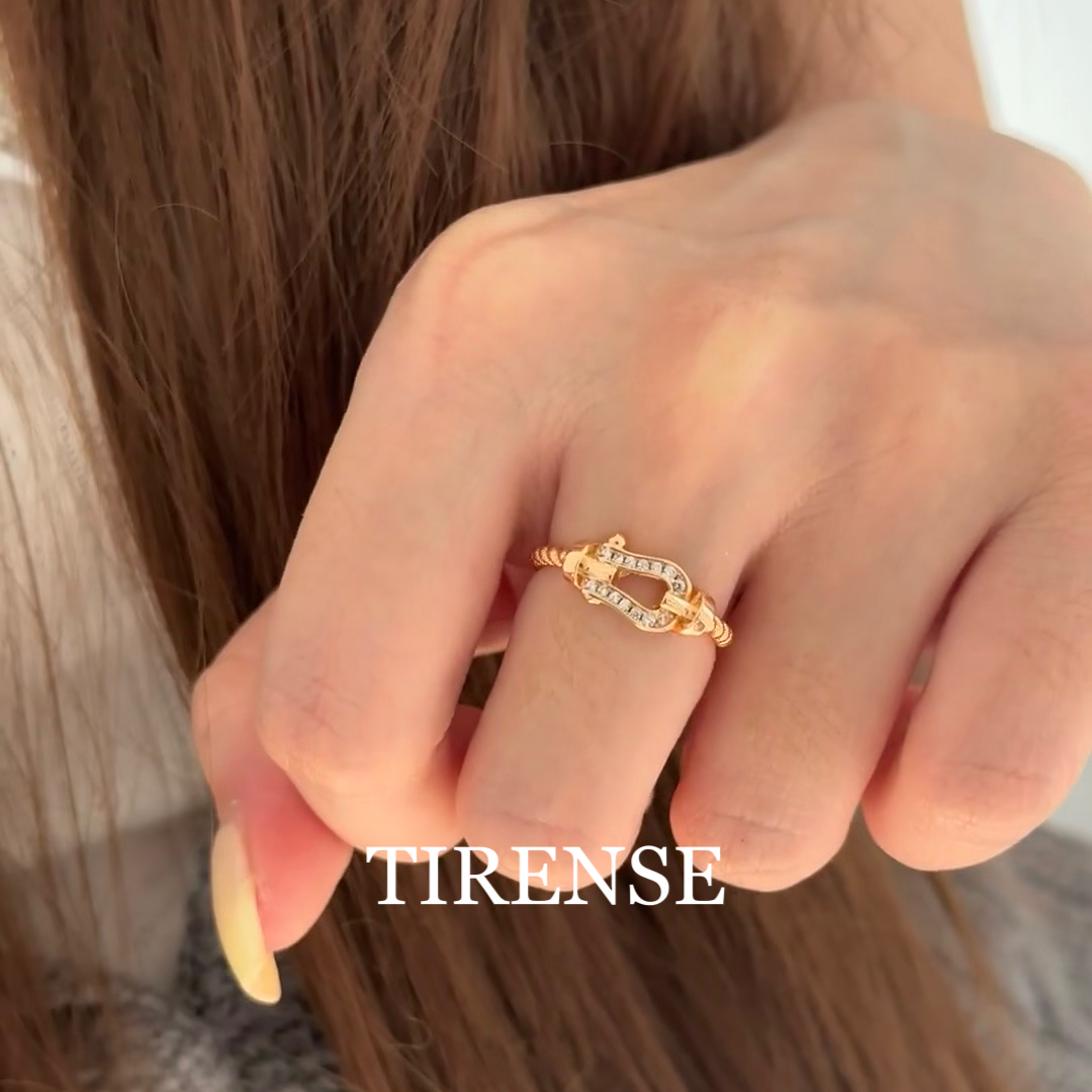 合金戒指 高定精工版 马蹄扣轻奢大牌戒指