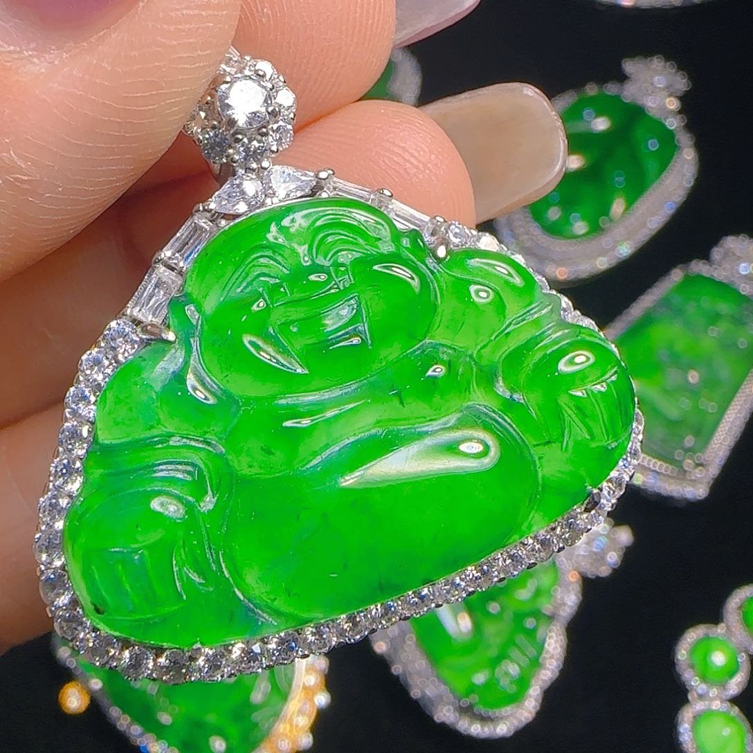 翡翠吊坠(赠链)银S925镶嵌