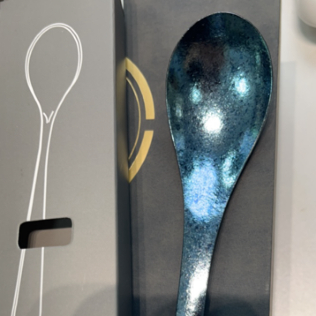 ＞60度家用厨房＜150毫米纯钛勺子餐具家用防烫创意盒装手工情侣