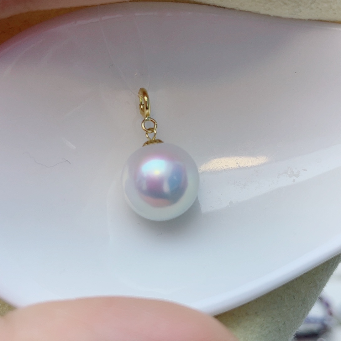 18K金镶嵌淡水珍珠颈饰w11