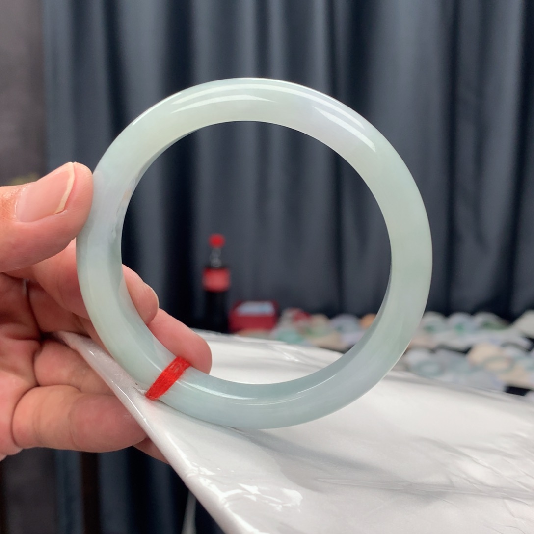 翡翠手镯未镶嵌纯天然缅甸A货翡翠手镯60-61