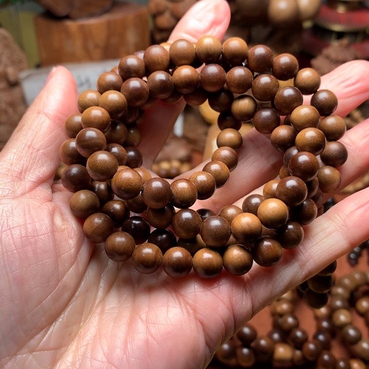 檀香木手串/手链老山檀0.8横纹奶香