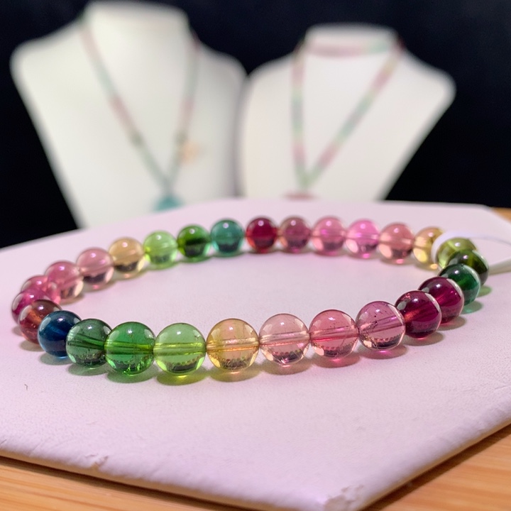 双色碧玺手链未镶嵌