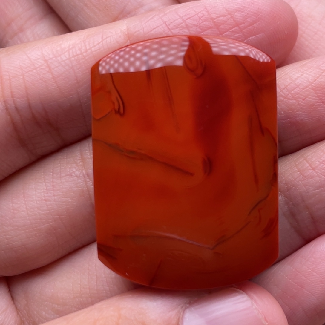 南红玛瑙未镶嵌珠宝奇石无事牌吊坠