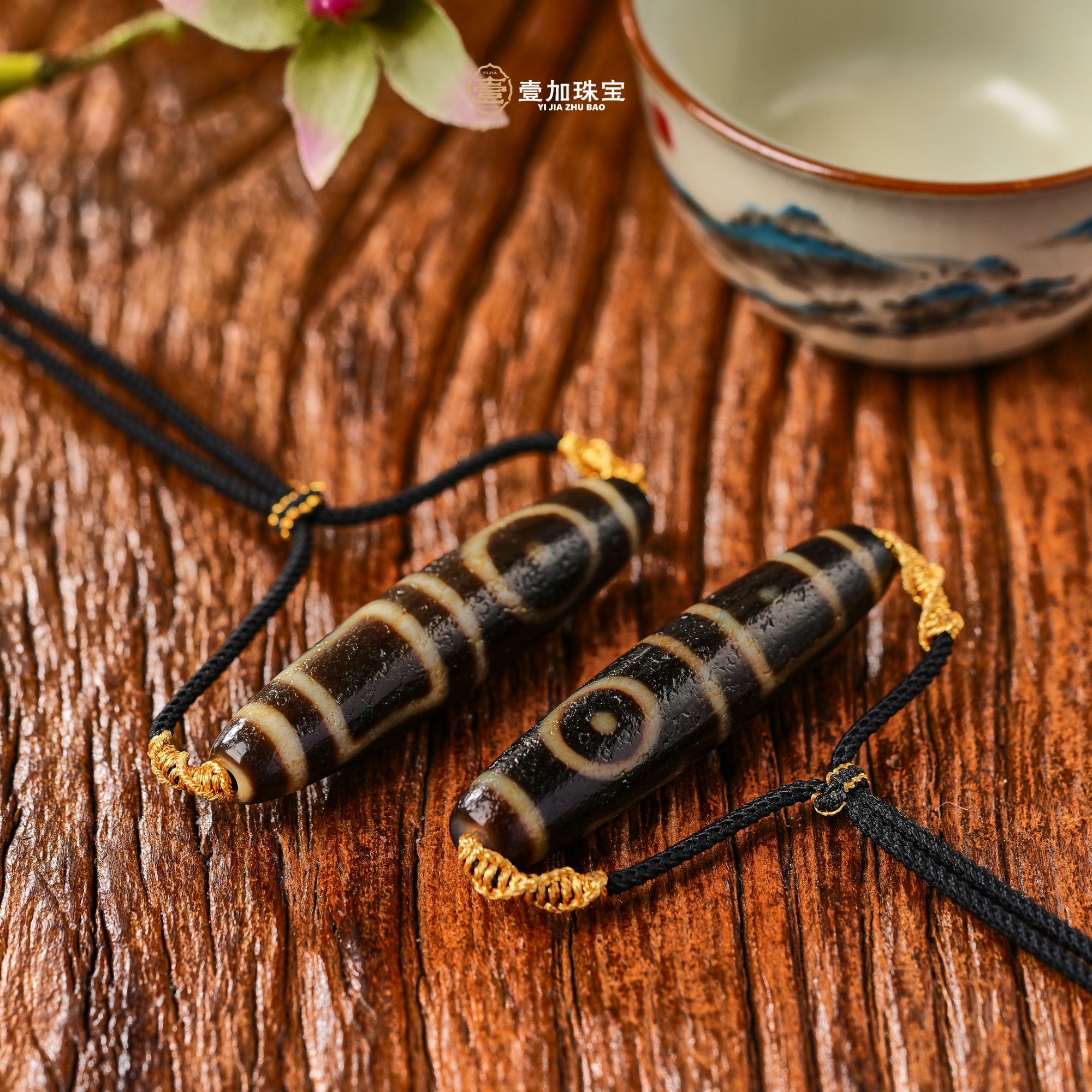 壹加师姐｜手工设计横版星辰双天d玛瑙项链多样性发一0143A