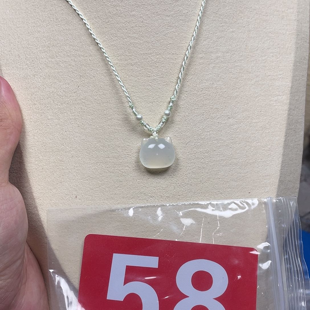 蛇纹石玉合金颈饰