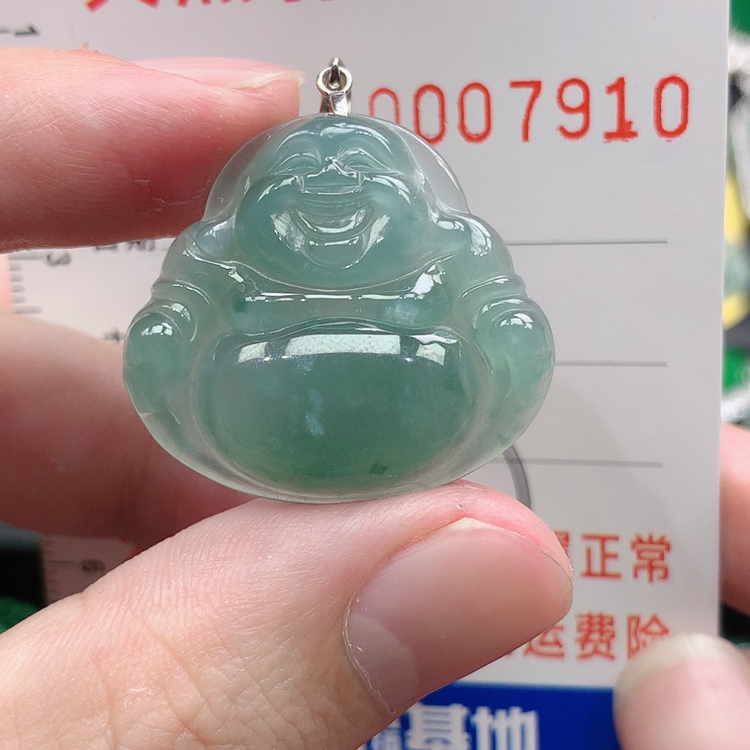 翡翠吊坠(不含链)银S925镶嵌