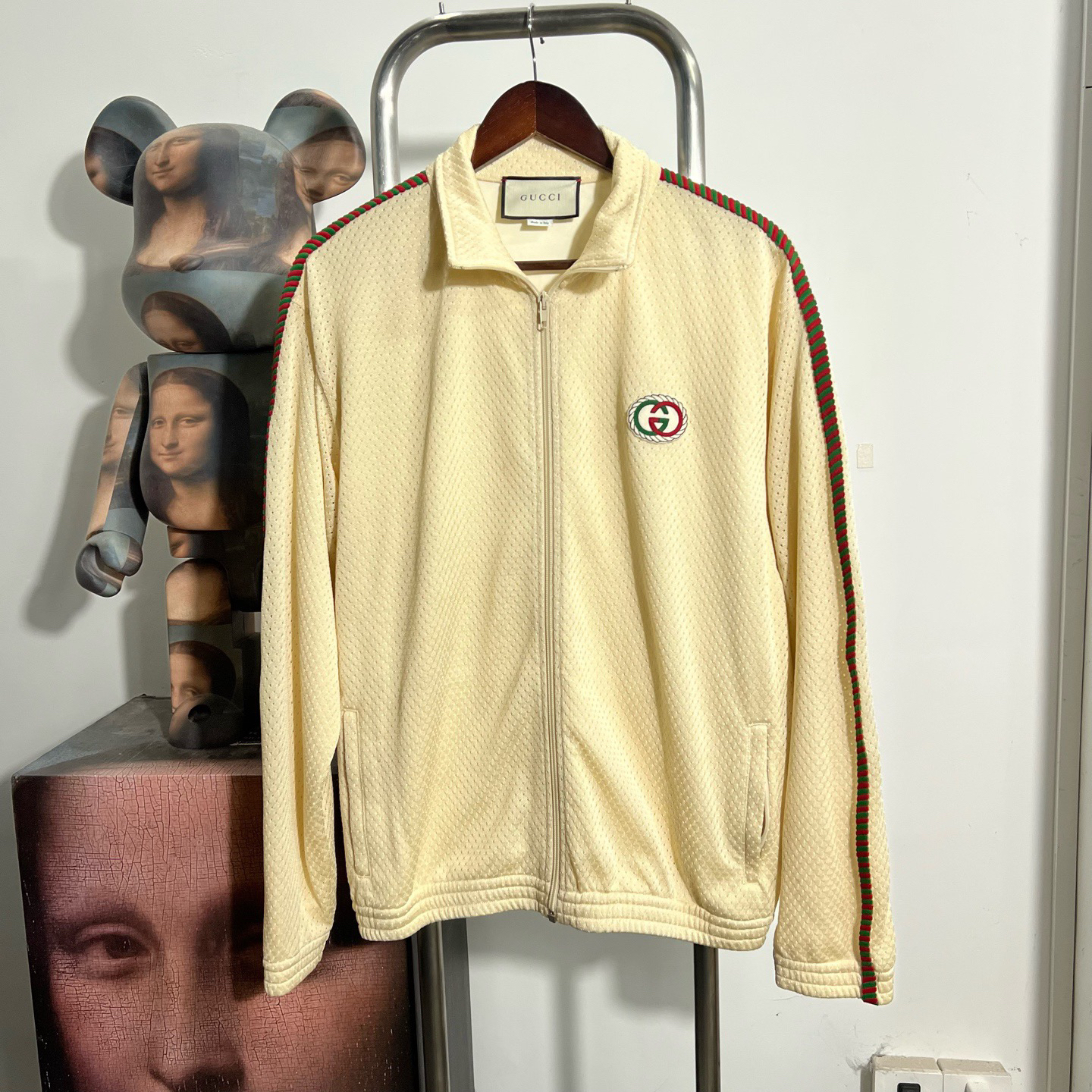 99新 GUCCI/古驰 麻花编织刺绣外套尺码：M 衣长69 胸围58