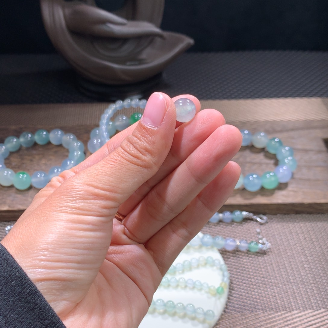 翡翠散珠❥***某缅甸翡翠A货卡11