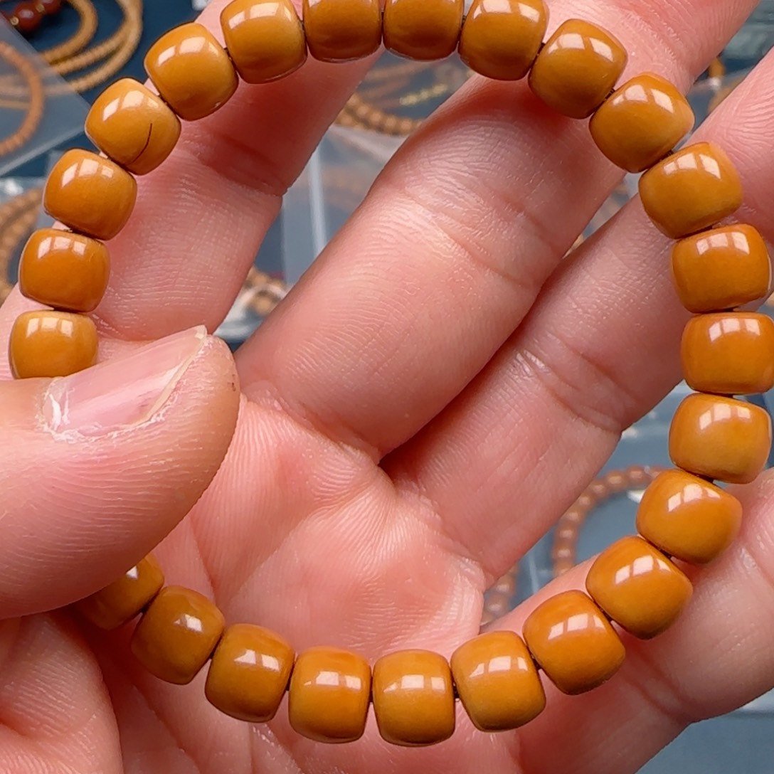 橄榄核手串老挝SSS级核尖极限弧尺寸7.9