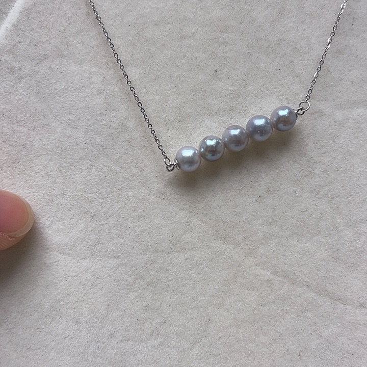 海水珍珠银S925镶嵌项链