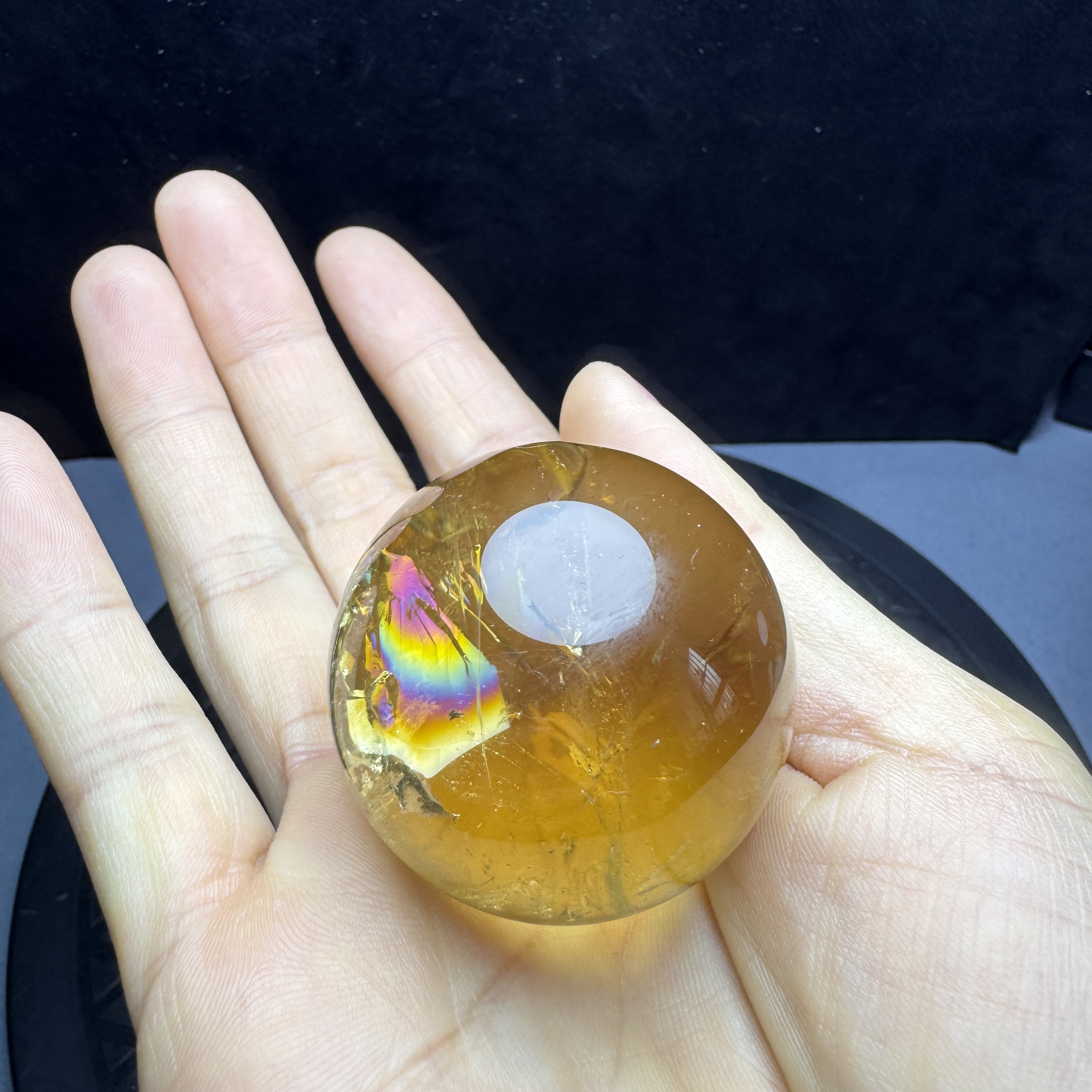 巴西天然黄水晶球摆件