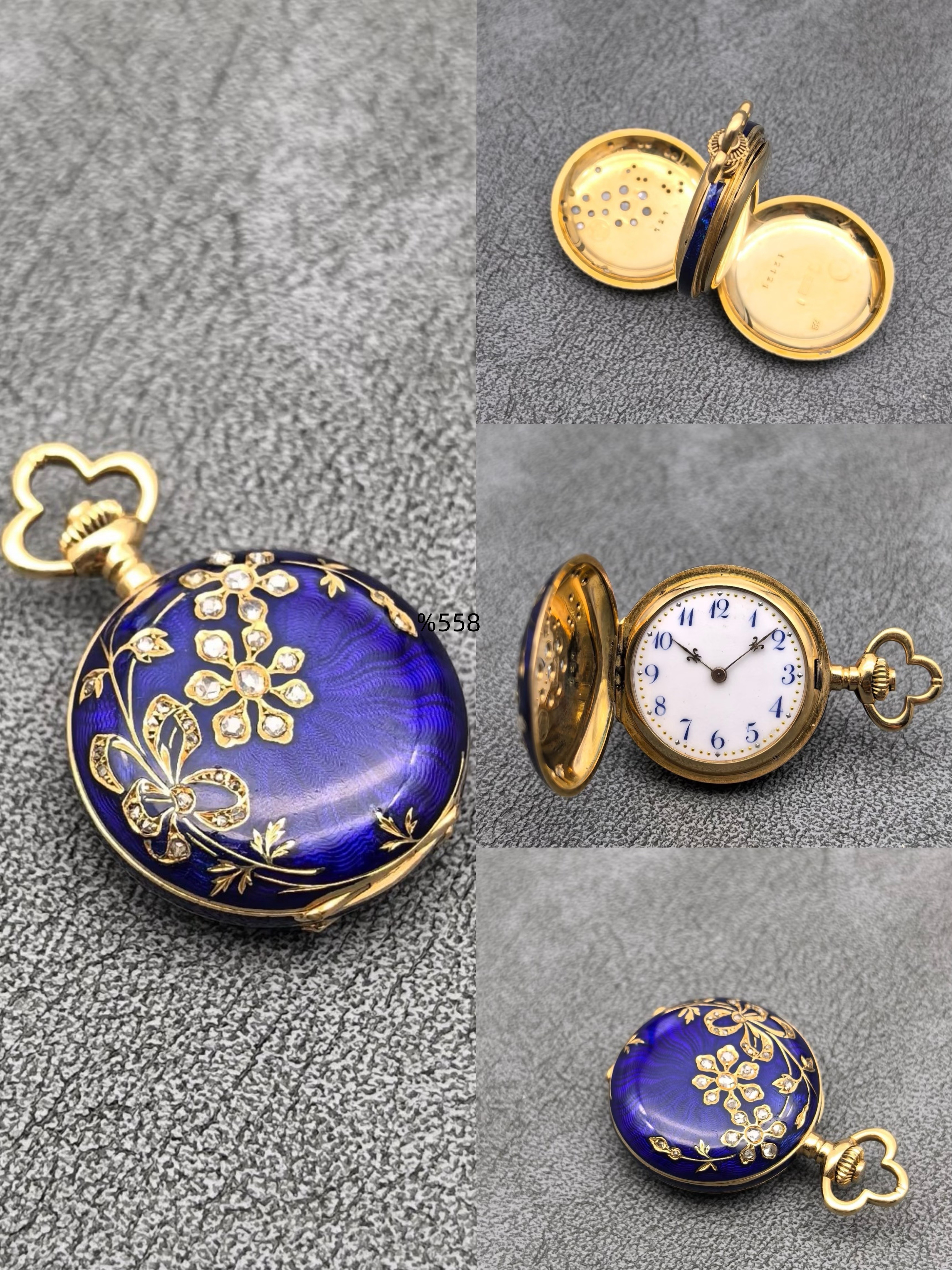 欧美风镀层旋转古素款怀表，发货以直播间展示为准8252595