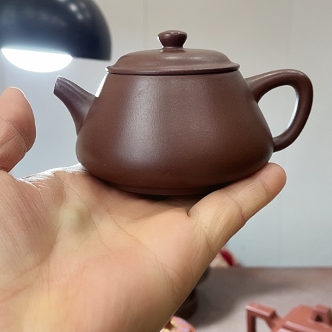 紫砂茶壶原矿羊脂泥，影瓢，160 c c