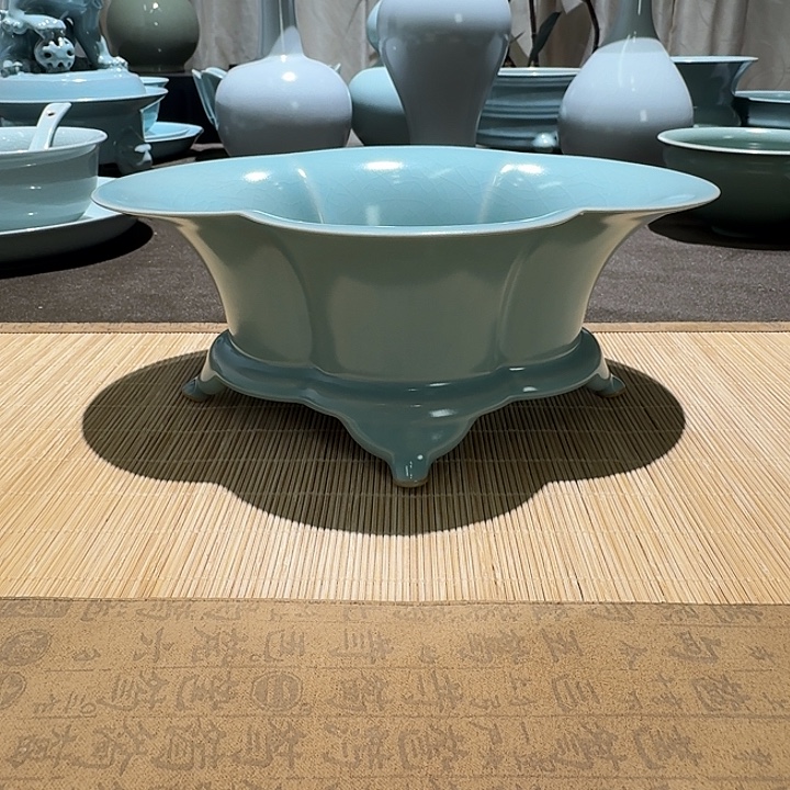 陶摆件海棠盘。。。。。。