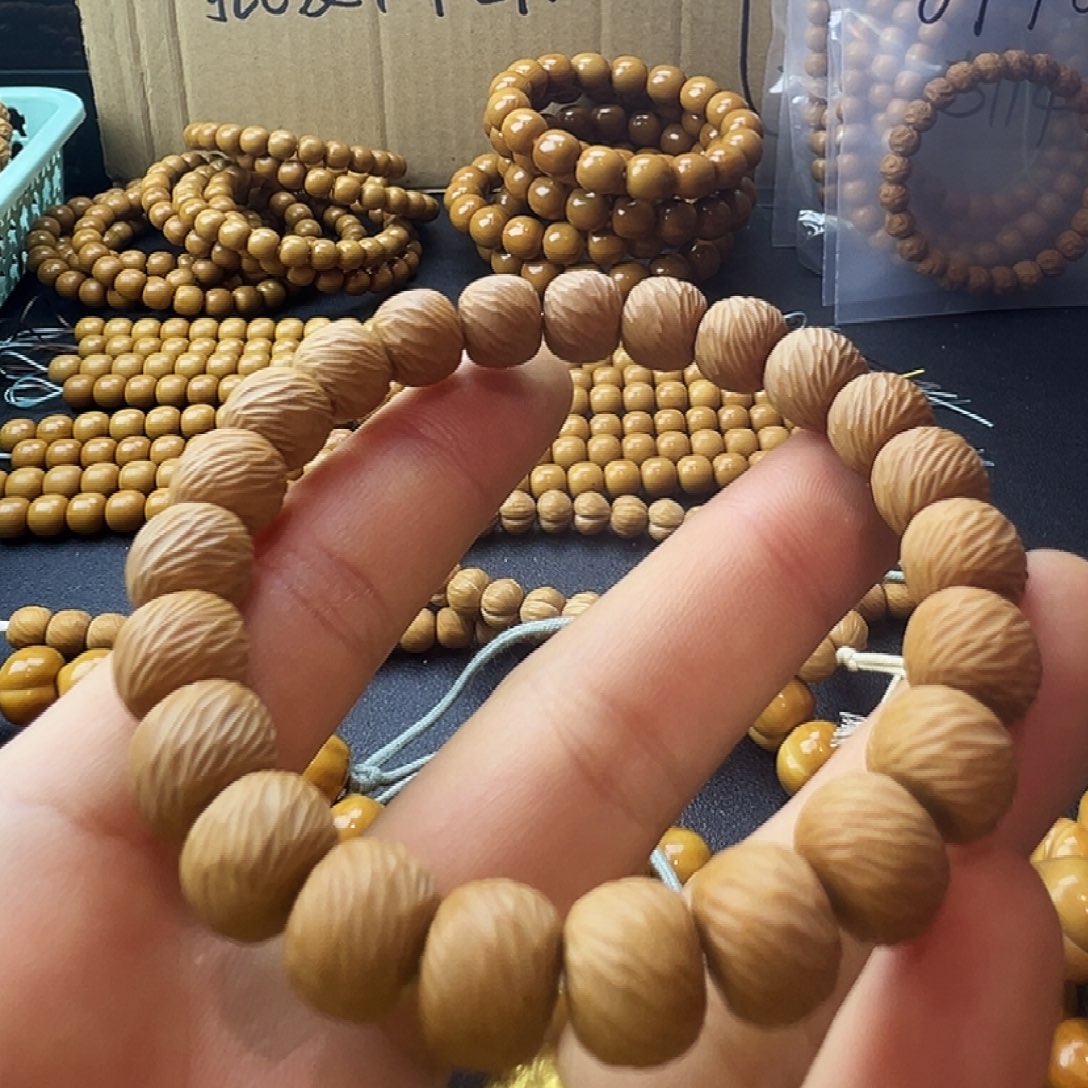 哩***啷手串/手链核桃猴头雕刻云锦全品