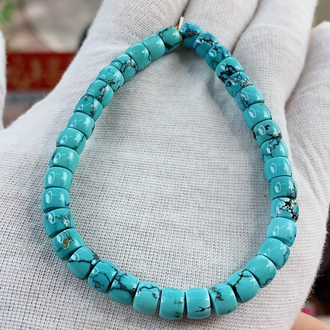 绿松石珠宝奇石未镶嵌6mm