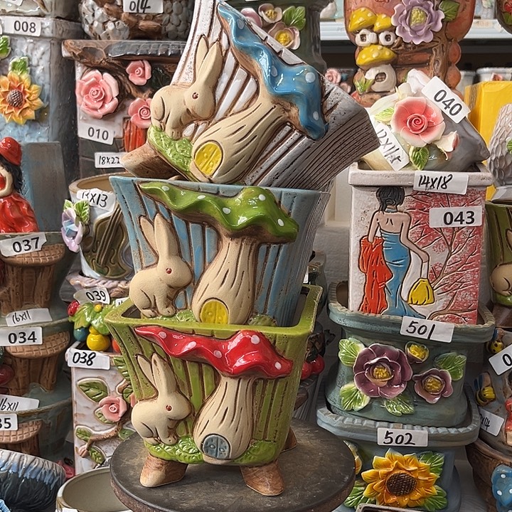 粗陶材质多肉花盆