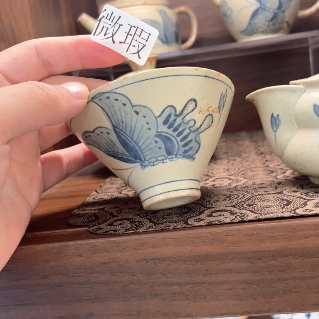 釉下彩纯手绘微瑕