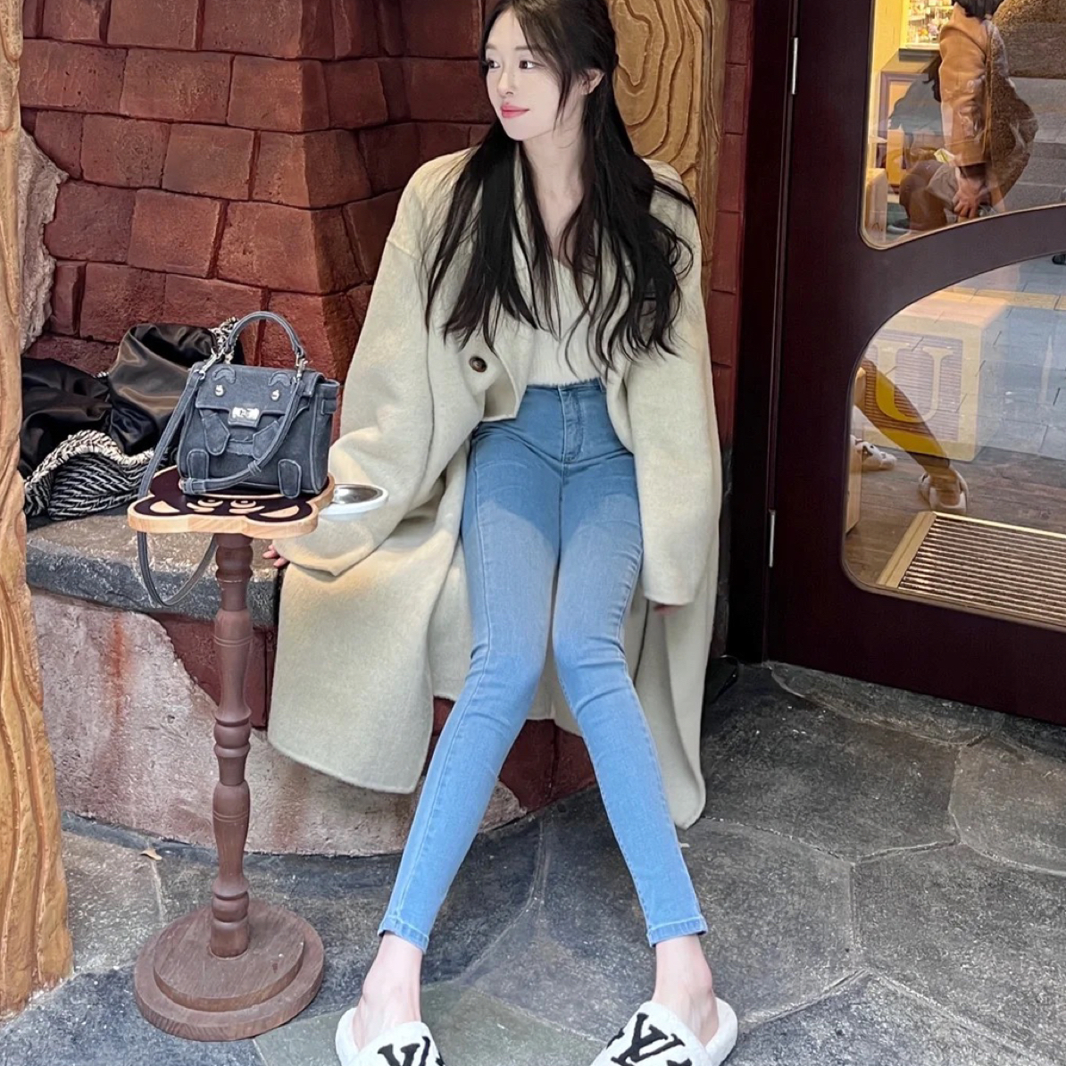 不支持退换 5100420 高弹软糯显瘦牛仔裤