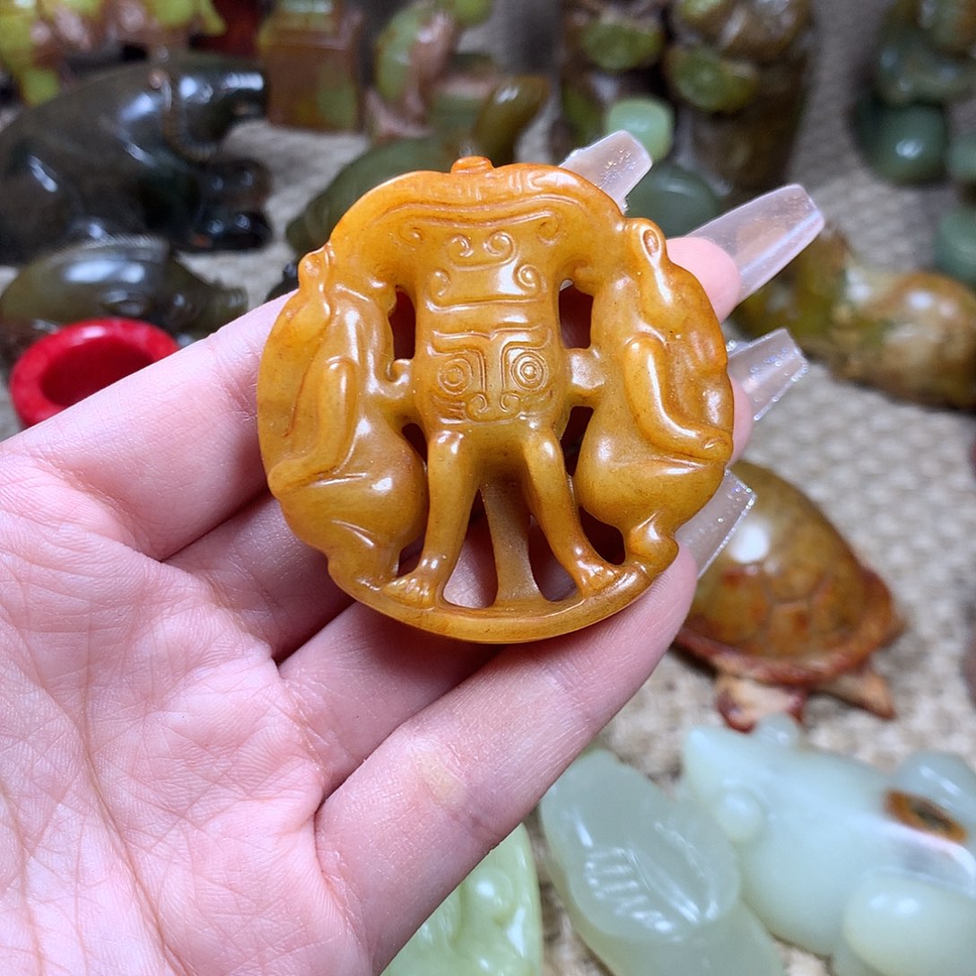 白玉菩提吊坠挂件
