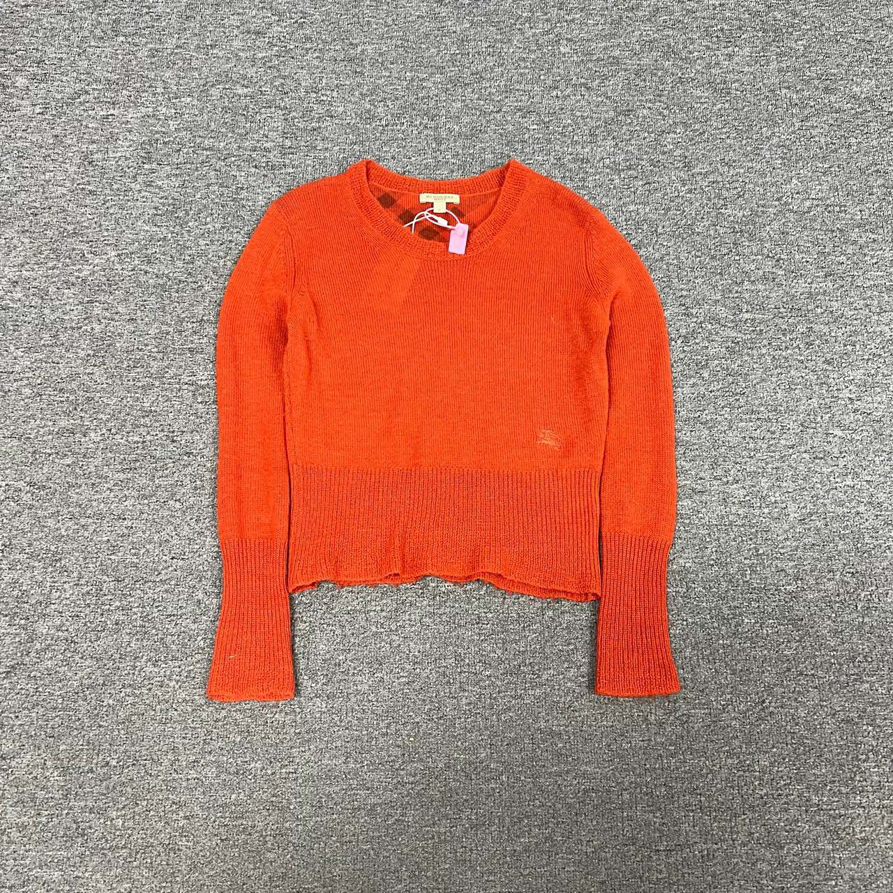 99新 BURBERRY/博柏利 Burberry 战马橘色毛衣