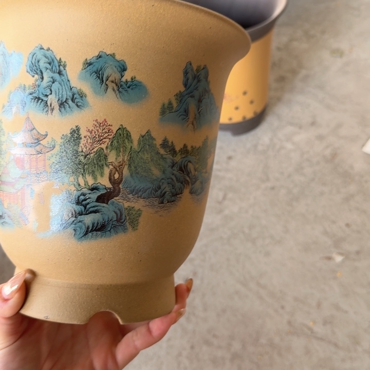 紫砂紫砂花盆18*