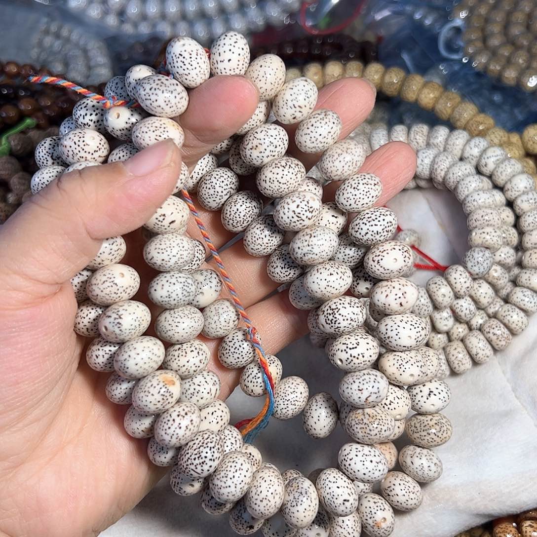 星月菩提手串笃**面星月菩提脱脂顺白