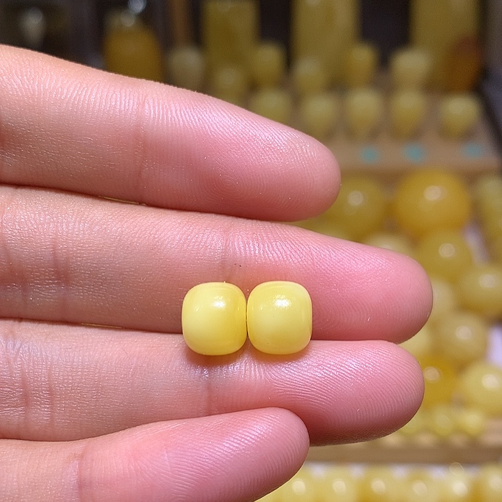 裸石蜜蜡未镶嵌天然俄料黄白花蜜蜡精工老型8.5