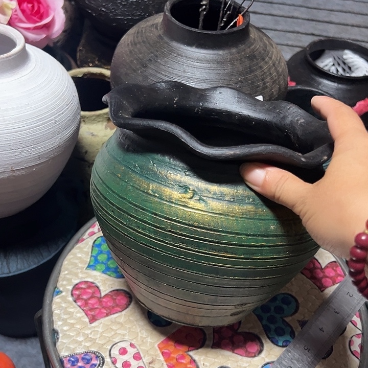 微瑕土陶默认打孔高15口19