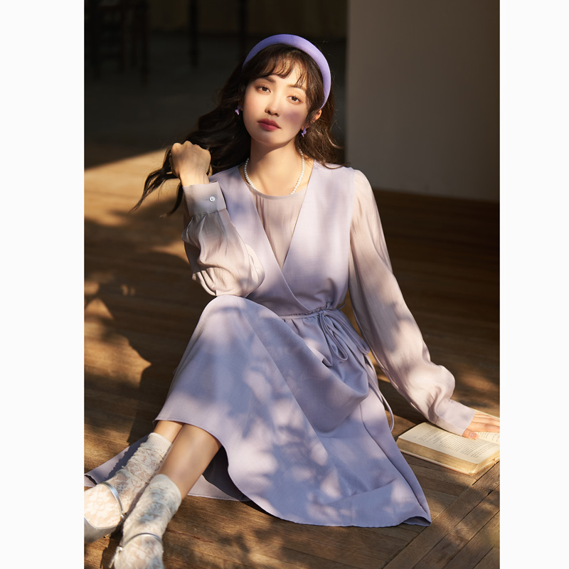 【年中大促】谜秀背带连衣裙女2024春秋夏季新款女装韩版收腰显瘦