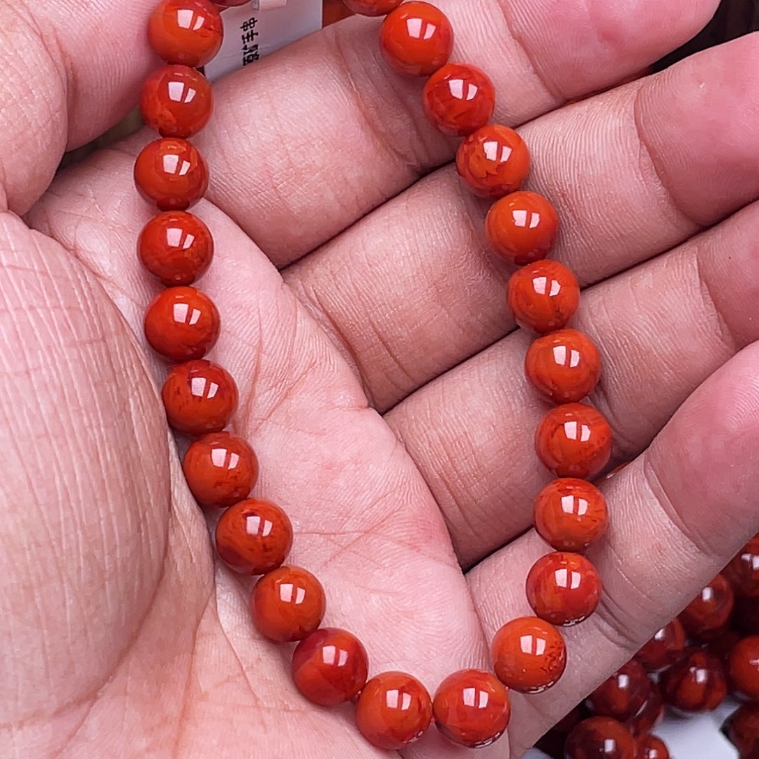 *****南红玛瑙未镶嵌手链南红瓦西卡8原矿