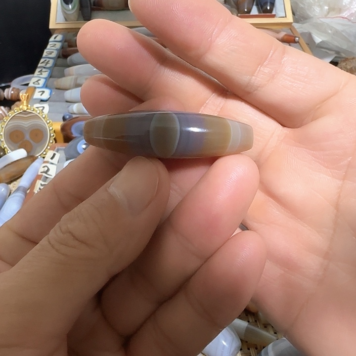 '***彩玛瑙/玉髓未镶嵌吊坠(不含链)