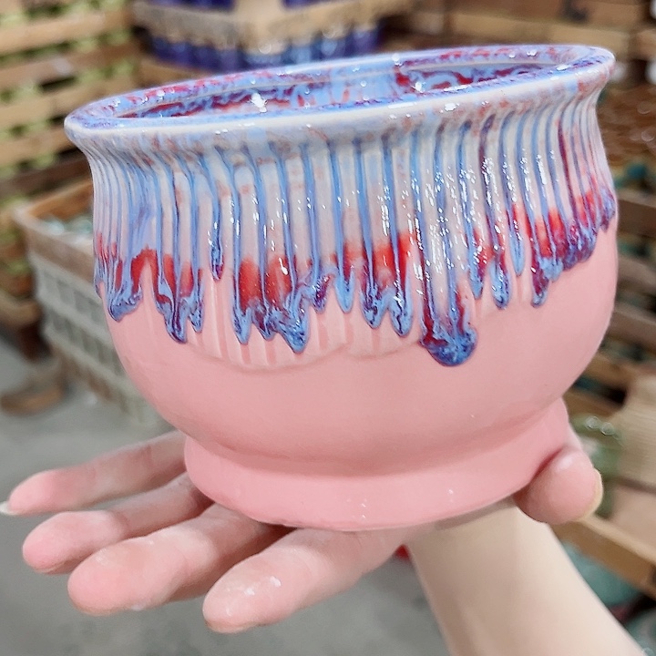 凑单10元陶瓷花盆发货！