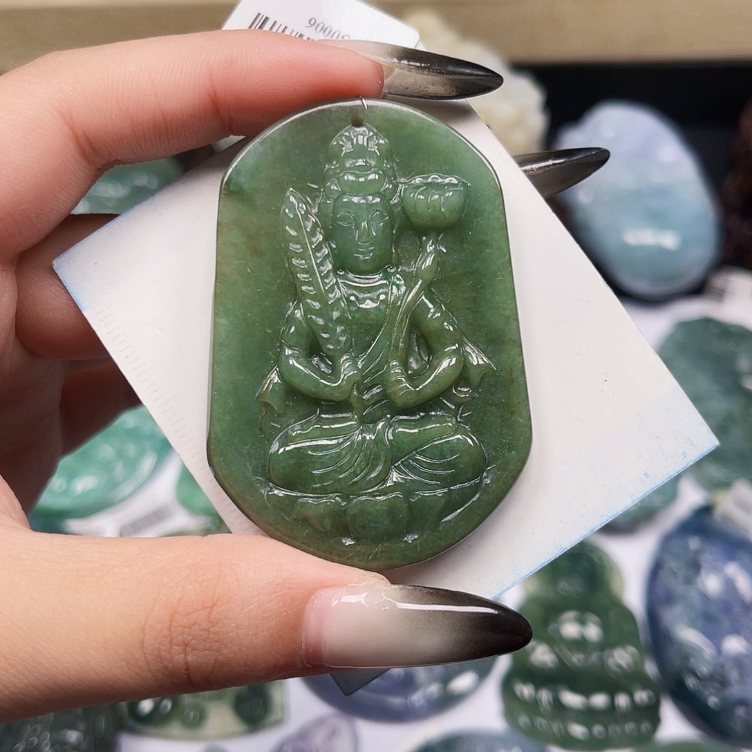 翡翠未镶嵌颈饰天然