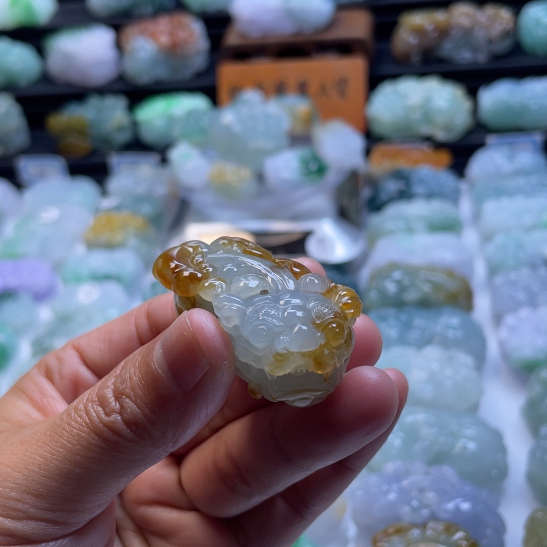 翡翠颈饰未镶嵌貔貅